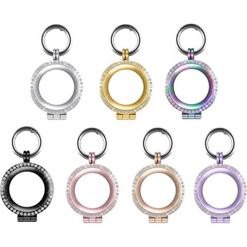 Metal Case For Apple Airtags Locator Tracker Diamond With Keychain Anti-lost Protective Cover For Airtag Air Tag