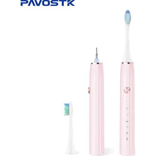 Electric Toothbrush Adult Timer Brush 3 Mode USB Charger Rechargeable Tooth Brushes Replacement Heads Set
