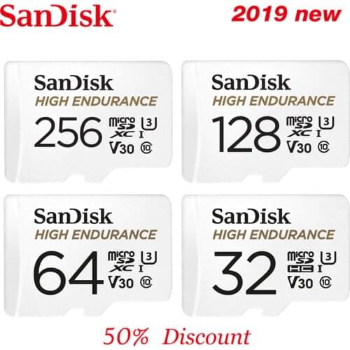 SanDisk HIGH ENDURANCE microSD Card 32GB U1 memory card Up to 100MB/s 64GB 128GB 256GB Class 10 video speed U3 V30 Full HD 4K