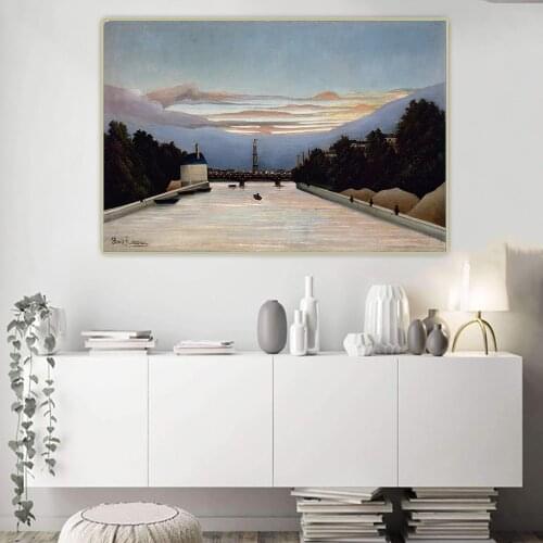 Citon Henri Rousseau《The Eiffel Tower》Canvas Art Oil Painting Artwork Poster Picture Wall Background Decor Home Decoration