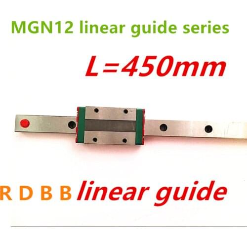 Kossel Mini for 12mm Linear Guide MGN12 450mm linear rail + MGN12H Long linear carriage for CNC X Y Z Axis 3d printer part