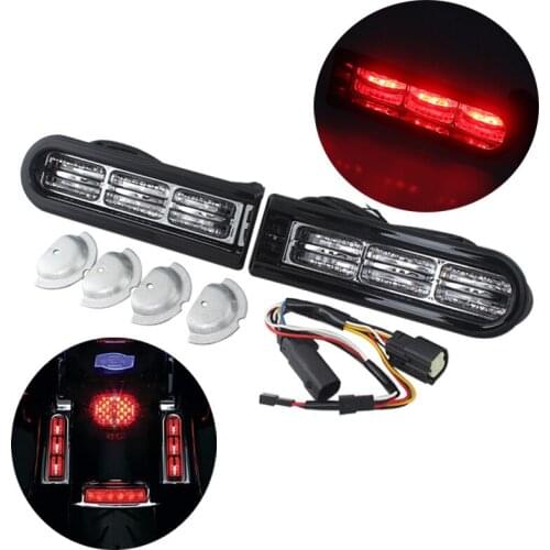 Motorcycle LED Saddlebag Tail Light Insert Auxiliary Run Brake Turn Lamp Filler For Harley Electra Glide Road King Ultra 2014-19