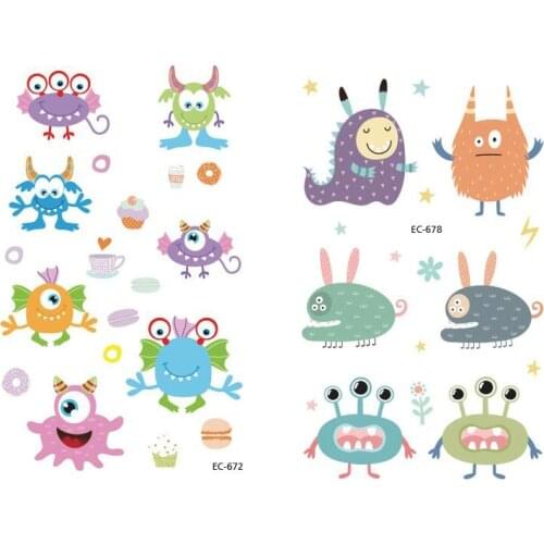 New Temporary Tattoo Stickers Child Kid Cute Temporary Fake Tattoos Children Face Arm Leg Body Art Waterproof Sticker