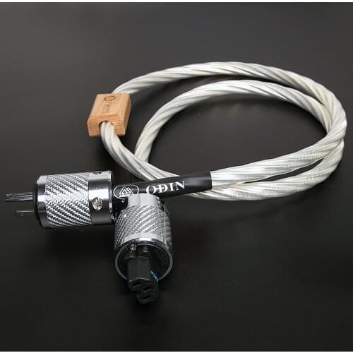 Odin Supreme Reference 7 core 15awg Silver Power Cable Cord - US & EU Plug