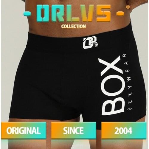 ORLVS Brand Men Underwear Sexy Boxers Cotton Breathable Comfortable Underpants Penis Pouch Male Panties Cueca Tanga Men Shorts