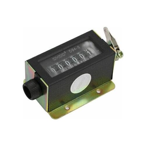 Plastic Black Shell D94-S 6 Digits Mechanical Pull Counter for Puncher