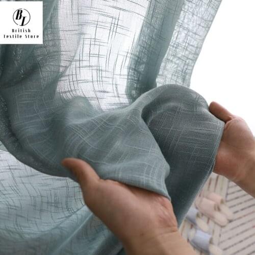 Modern Curtains for Living Dining Room Bedroom Simple Solid Color Cotton and Linen Fabric Curtains Can Be Used Door Curtains