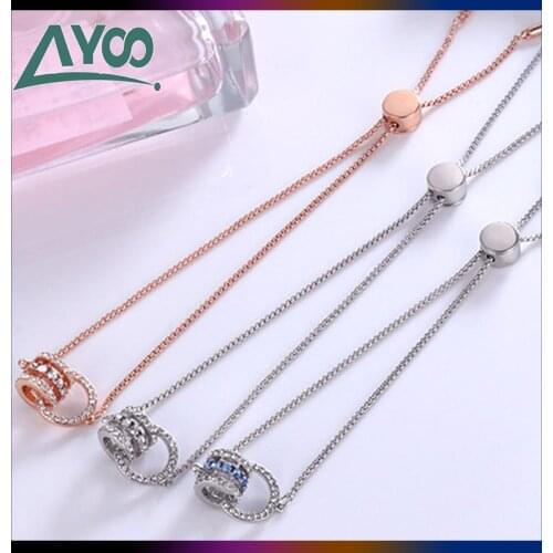 SWA1:1 Fashion Jewelry High Quality Charming Waist Interlocking Bracelet Fashion Simple Adjustable Fresh Romantic Gift For Women