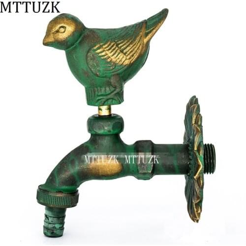 MTTUZK Outdoor Garden Faucet Animal Shape Bibcock Antique Solid Brass Birdie Tap For washing mop/Garden Watering Animal Faucets