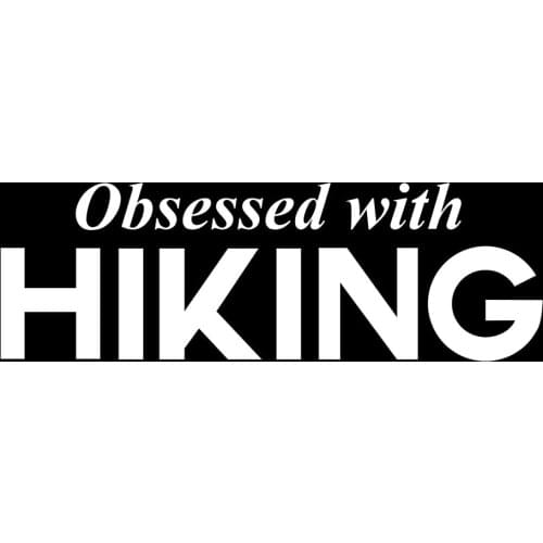 Obsessed with Hiking Sports Vinyl Personality Car Sticker Waterproof Anti-UV Car Window Body Decorative Stickers Accessories