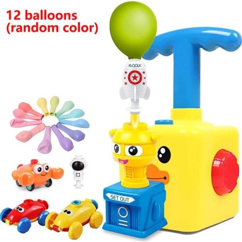 Balloon Powered Cars Balloon Launcher, Party Supplies Preschool Educational Aerodynamic Cars Toy Set with Pump for Kids Gift