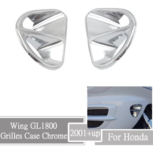 Motorcycle Air Fairing Intake Accents Grilles Case Chrome ABS Decoration For Honda Goldwing Gold Wing GL1800 2001-2010
