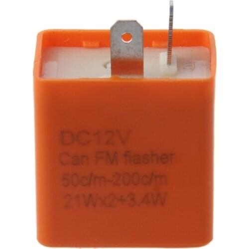 12V 2 Pin Motorcycle Blinker Adjustable LED Flasher Relay Turn Signal Indicator J60F