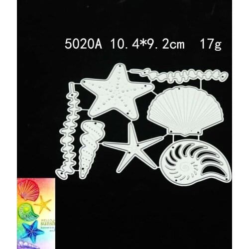 2021 Shell Metal Cutting Dies DIY Scrapbooking Paper Photo Album Crafts Knife Mould Cards Embossing Mold Stencils for Decor