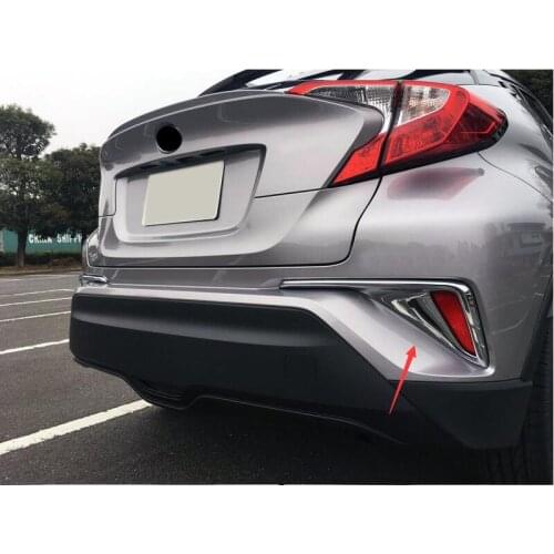 ABS Chrome Rear Fog Light Protect Cover Trims 1PC For Toyota C-HR C HR 2016 2017 car accessories