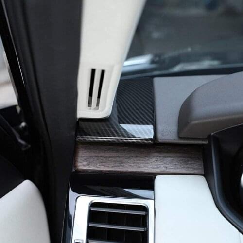 ABS Plastic Left Front Dashboard Decoration Cover Trim for Land Rover Discovery 5 LR5 2017 2018 RR Sport 2018 carbon fiber style