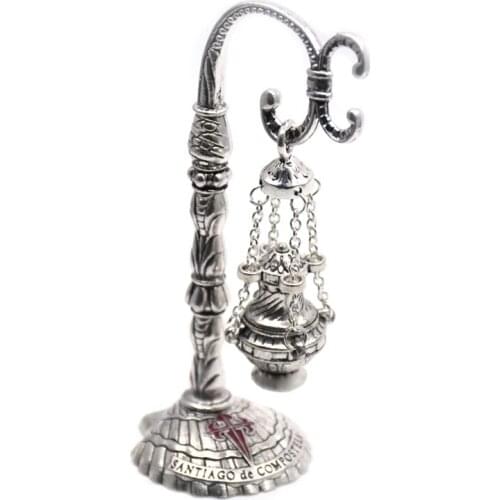 Antique Carved Incense Burner Cross Decoration Church Chapel Ornaments Prayer Religious Home Worship Supplies