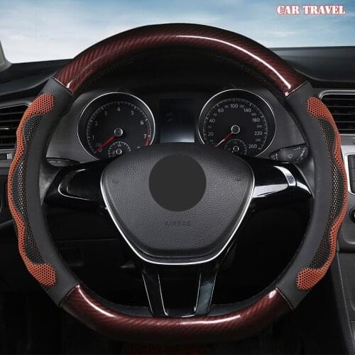 CAR TRAVEL Microfiber Leather Car Steering Wheel Cover For BMWs Mini F60 F56 F55 F54 R52 Coopers Clubman Cabrio Countryman