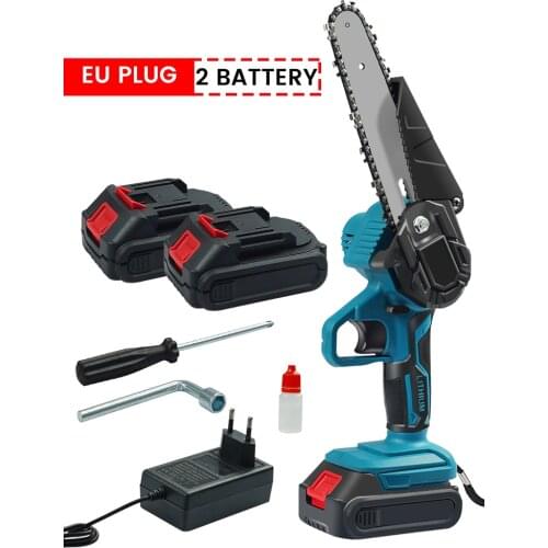 Drillpro 6 Inch Cordless Electric Saw Pruning ChainSaw Garden Tree Logging Trimming Saw Power Tools For Makiita 18V Battery