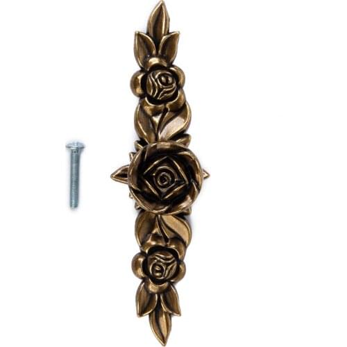Bronze Rose Cabinet Drawer Furniture Door Knob Handle Pull Hardware 145mm