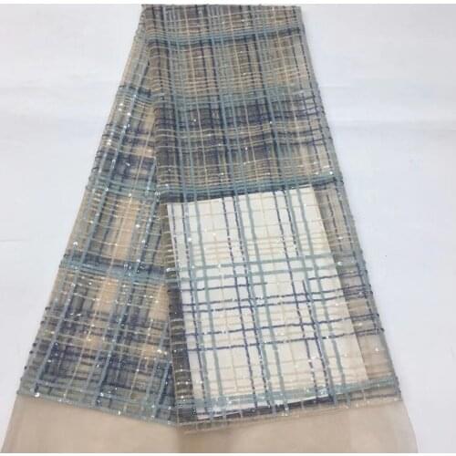 French African sequin lace fabric 2020 high quality lace fabric Nigeria mesh lace fabric for women party dress XX3899