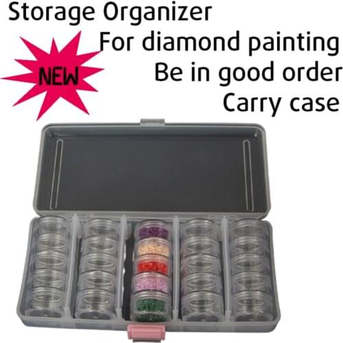 25Bottles High Capacity Plastic Storage Container For Diamond Painting Mosaic Embroidery Bead Portable Organizer Accessories