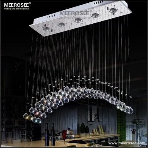 HOT! Modern Crystal Ceiling Light Fixture Rectangle Curtain Crystal lustre Lamp for dining area Living room Luminaires