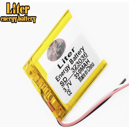 3 lines 3.7V 350mAh 323036 lithium polymer batteries genuine MP3 MP4 MP5 MP6 mobile phone battery