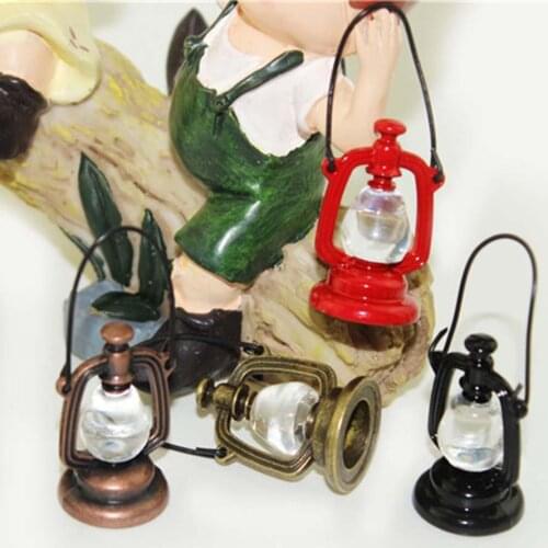 Mini Retro Kerosene Lamp Model Kids Dollhouse Toy House Miniature Accessories