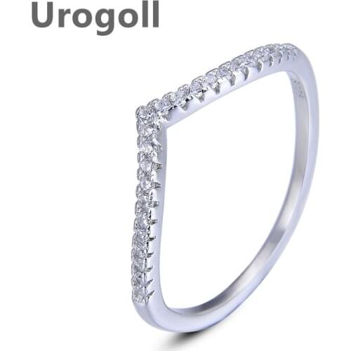Fashion Women Ring Pure 925 Sterling Silver Jewelry Ring Wave Cubic Zirconia Jewelry Style Rings For Girl Dress Up