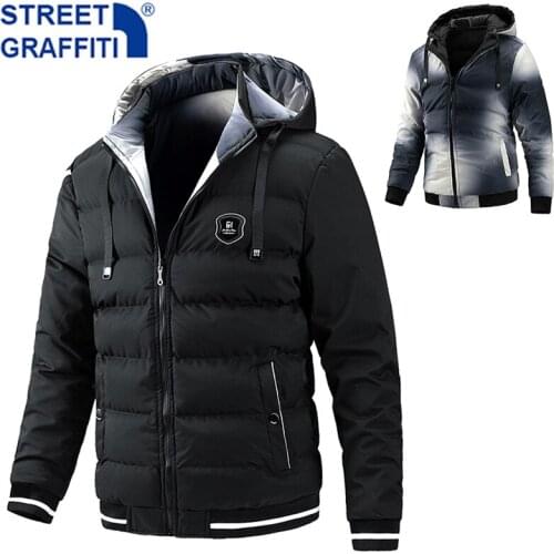 2021 New Men Winter Jacket Parkas Coat Fur Collar Fashion Thicken Cotton Warm Wool Liner Jackets Casual Large Size Men Coat