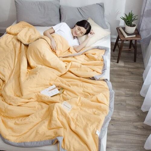 New Japanese-Style Washed Cotton Summer Washable Air Conditioning Quilt Breathable Soft Home Supplies Cool In Summer Quilt