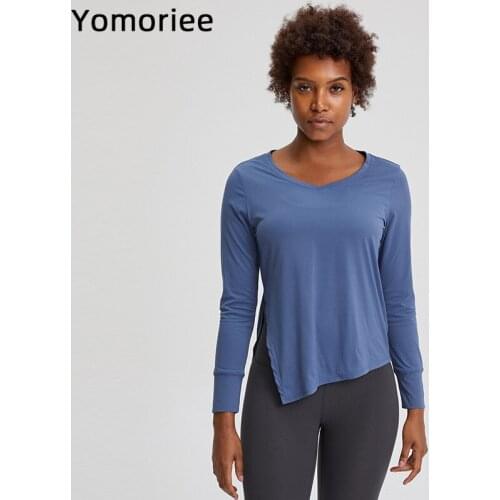 Autumn Winter Sports Yoga Shirts Yoga Clothes Long Sleeves Gym Top Quick Dry Athletic Women Workout Running Fitness Yomoriee
