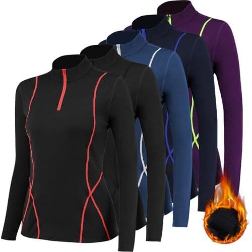 Autumn Fleece Running Jacket Women Sport Clothing Zipper Compression Tights Sportswear Training Fitness Hooded Sweatshirts