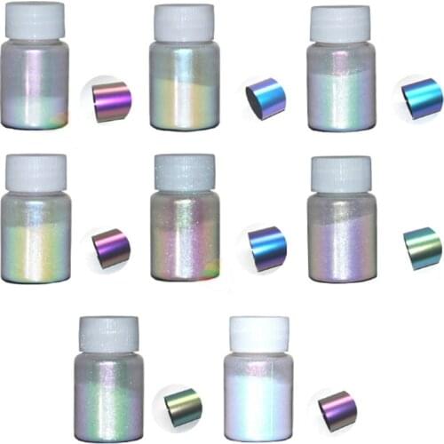 8 Colors Chameleons Pigment Pearlescent Epoxy Resin Glitter Magic Discolored Powder Resin Colorant Jewelry Making Tools