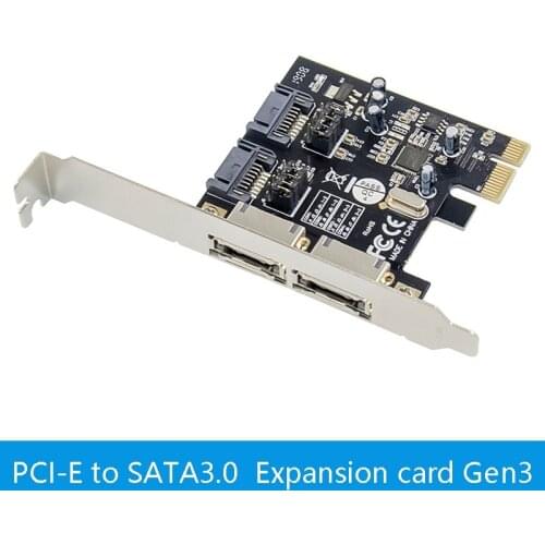 PCI-E to SATA3.0 Riser Card Adapter Card ASM1061 PCIE SATA3.0 Expansion Card 6Gbps for SSD System Boot