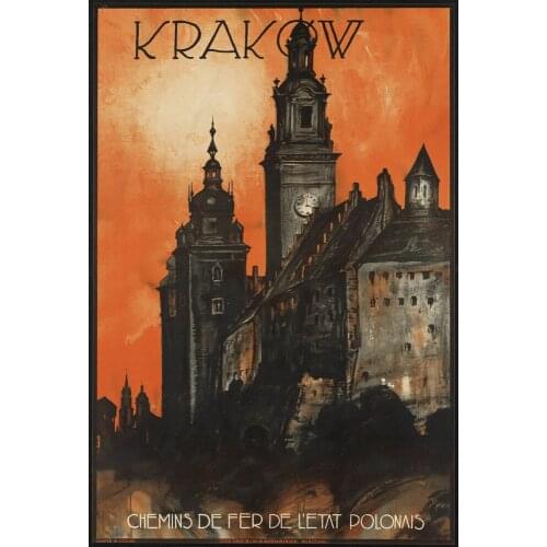 KRAKOW POLAND POLISH TRAVEL METAL TIN SIGN POSTER WALL PLAQUE