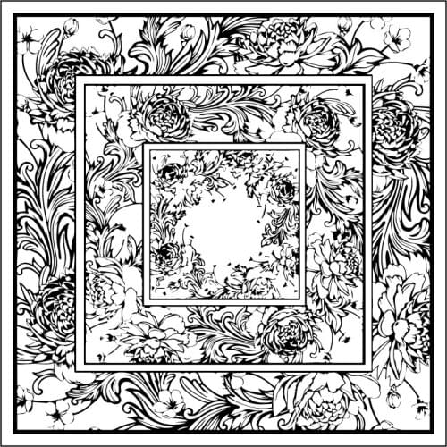 Flowers Frame Clear Stamps For DIY Scrapbooking Card Making Silicone Stamps Fun Decoration Supplies