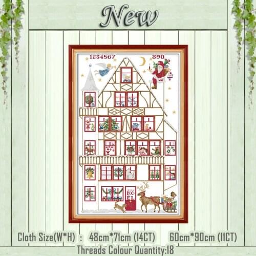 Christmas gift cartoon painting diy decor counted print on the canvas DMC 11CT 14CT kits Cross Stitch embroidery needlework Sets