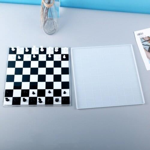 13MC International Chess Checkerboard Casting Silicone Mould DIY Crafts Polymer Clay Making Tool Crystal Epoxy Resin Mold
