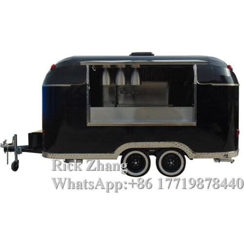 Customized Modern Airsteam Trailer Mobile Food Truck For Sale In Dubai Shipment By 20ft Container