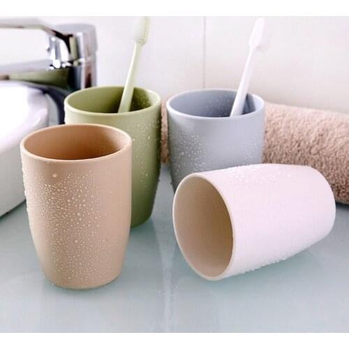 Bathroom Tumbler Wash Brush Cup Travel Toiletries Toothbrush Cup Plastic Anti-Slip Bathroom Accessories For Couple Lovers Family