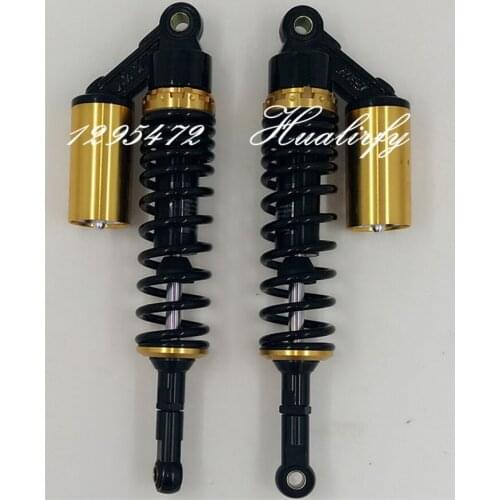 Universal 380mm EYE TO EYE 7mm spring Nitrogen REAR MOTORCYCL SHOCK ABSORBERS FOR Dirt Bike Gokart Quad ATV Scooter Black+gold