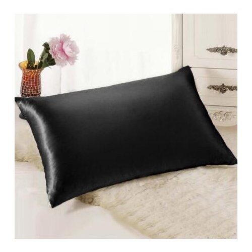 100% Queen Standard Satin Silk Soft Mulberry Plain Pillowcase Cover Chair Seat Square Pillow Cover Home19