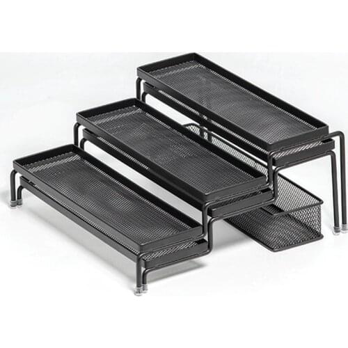 3pcs 3 Tier Expandable Spice Rack Organizer For Cabinet Pantry Kitchen Countertop Stand