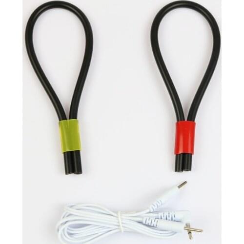 6mm OD 1.5mm ID Adjustable Conductive Loops Cock Rings E-Stim Monopolar Electrosex Penis Ring Rubber Tube Electrodes Sex Toys