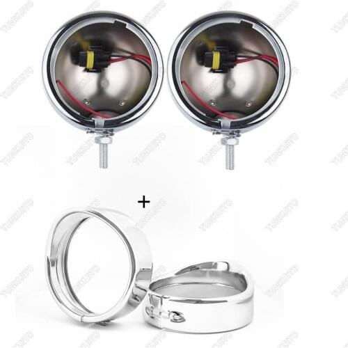 7 inch Headlight Trim Ring Harley 4.5 inch Fog Light Trim Ring / Housing Bracket Mount Ring bucket For Har-ley Touring Road King