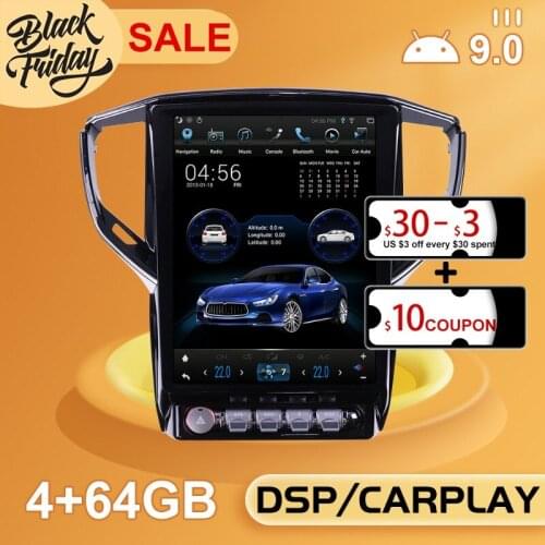 64G Android Vertikale Bildschirm Auto-Radio-Player für Maserati Ghibli 2014 2019 Carplay Auto Stereo Multimedia Player 12,1 Zoll
