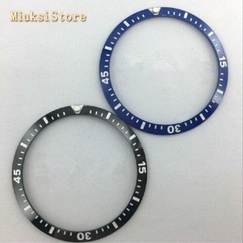 Parnis 41mm black blue ceramic bezel insert watch parts fit mens wrist watch