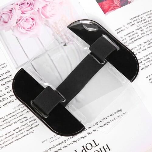 Elastic Arm Band Card Holder ID Badge Office Worker Card Holder Black Armband Adjustable Strap Card Case For Outdoor Sport